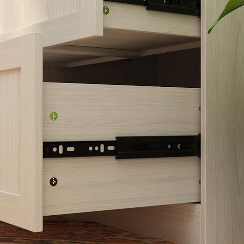 Large Wardrobe Cabinet with Frosted Glass Doors and Hanging Rod Z737