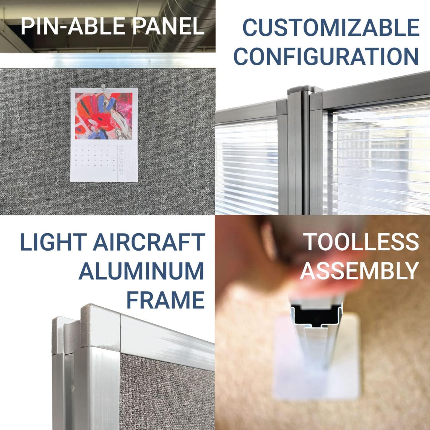Sound Dampening Cubicle Partition Walls for Desks R87246