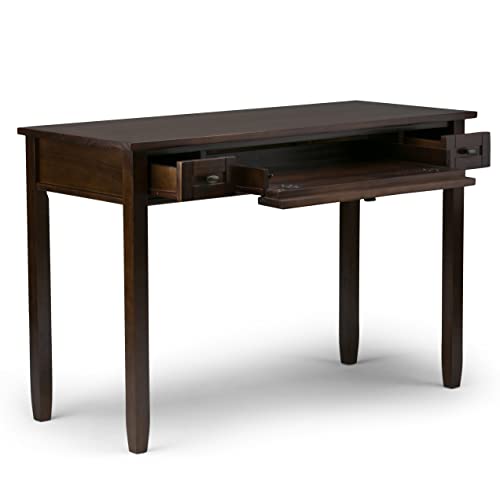 Solid Wood Hickory Brown 48 Inch Desk with 2 Drawers L44892