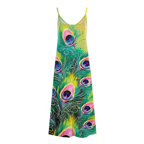 Spaghetti Strap V Neck Long Maxi Dress for Women Q1371