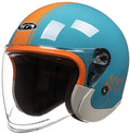 Open Face Motorcycle Helmet DOT Approved Motorbike Half Helmet, German Style Baseball Cap Helmet with Visors for Men and Women Adult Skull Cap Helmet for Classic Chopper Cruiser