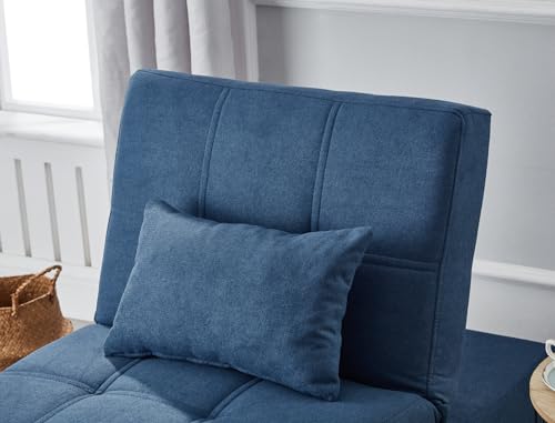 Convertible Sofa Chair Bed, Adjustable Pullout Sleeper with Linen Fabric J654