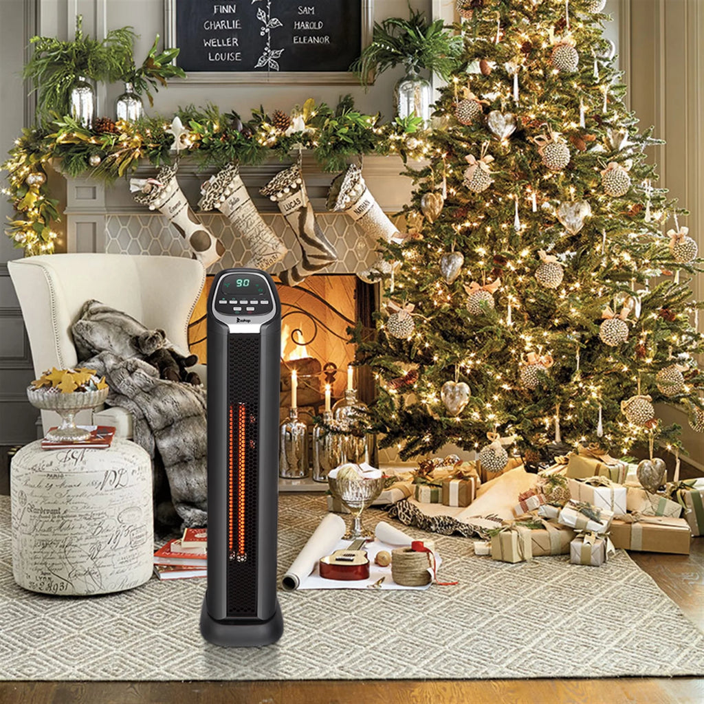 24" Indoor Quartz Infrared Space Heater with Thermostat and Remote D50005