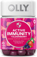 Olly Active Immunity + Elderberry Support Gummies Berry Brave -- 45 Gummies