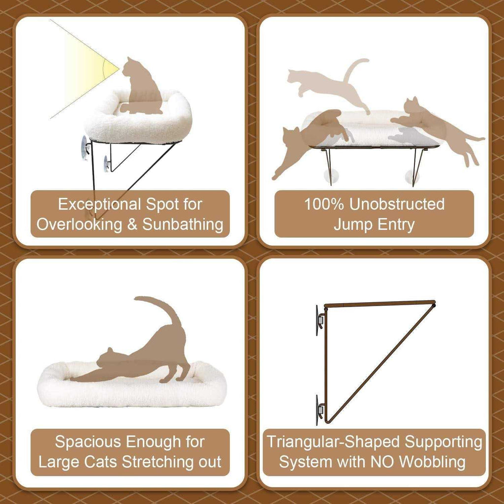 Cat Window Perch Metal Supported J1373