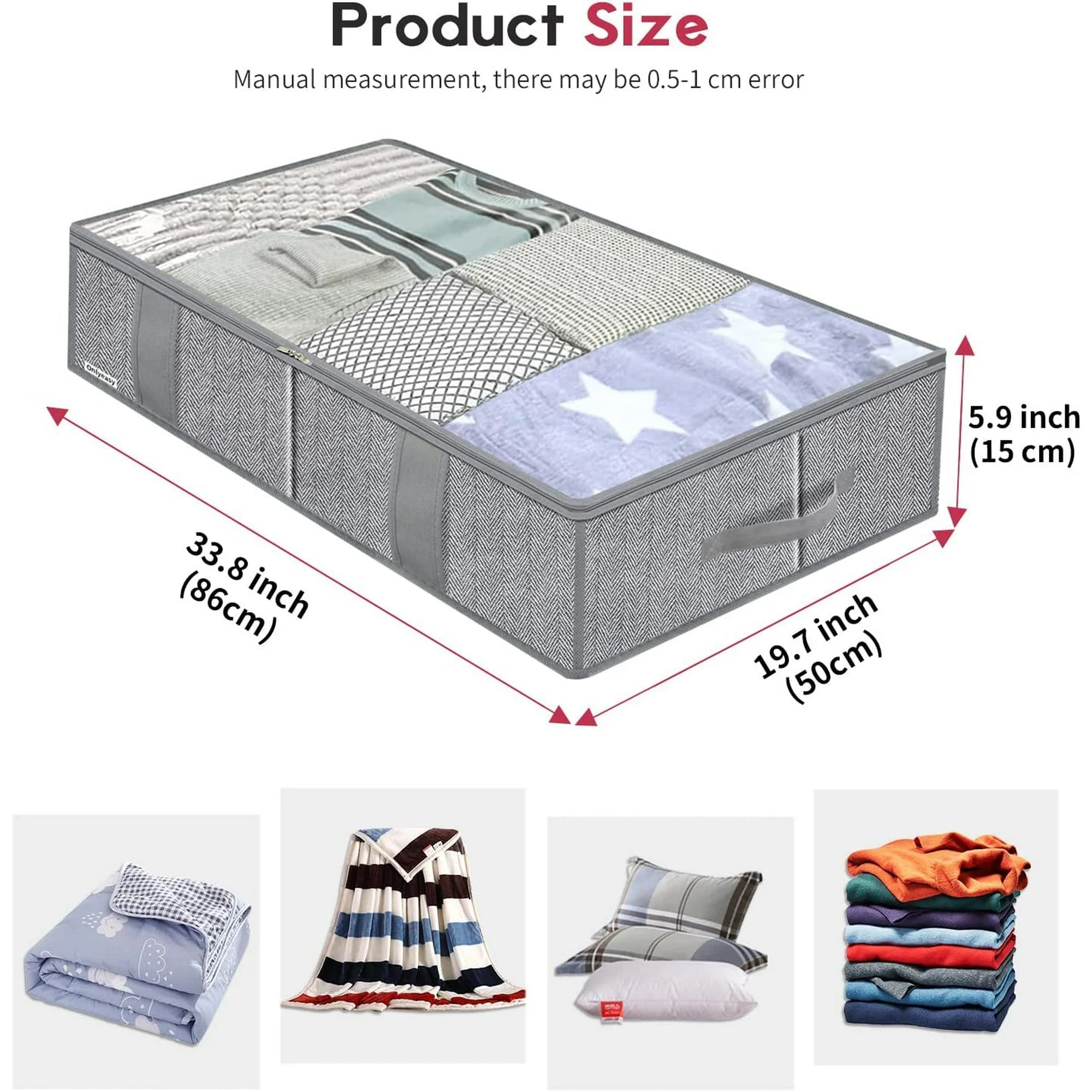 Foldable Underbed Storage Bags with Clear Window X234
