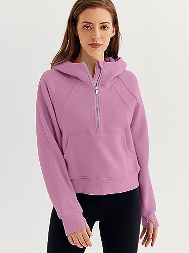 Women's Cropped Quarter Zip Fleece Pullover O92526