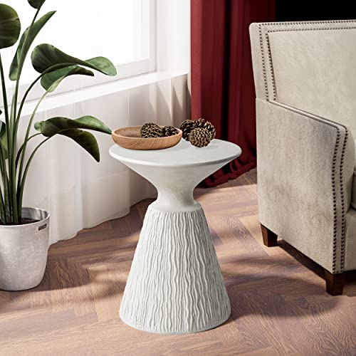 Concrete Outdoor Side Table with Pedestal Base I181