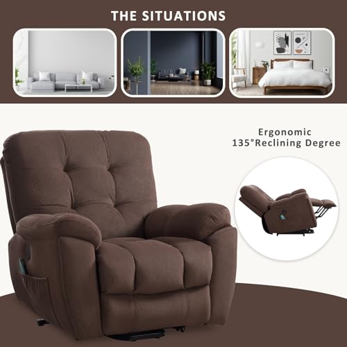 Electric Recliner Chair with Vibration Massage and USB Port M1320