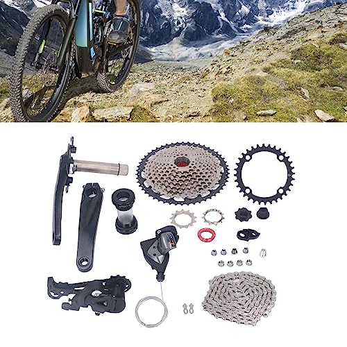 Bicycle Groupset, Aluminum Alloy 10 Speed Gear Shifter Kit with Rear Derailleur E99908