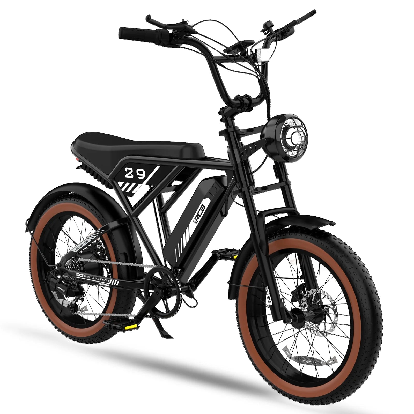 750W Electric Bike for Adults, 48V 15Ah Removable Battery, 20" Fat Tire Mountain Bicycle I4547