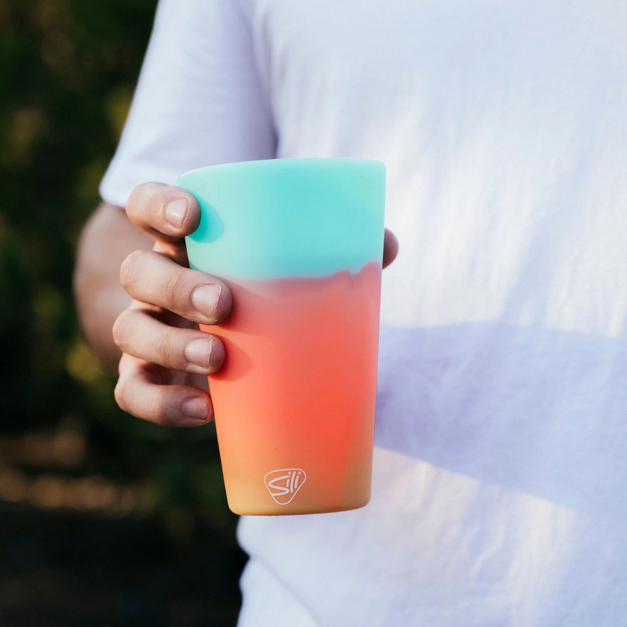 Silicone Pint Glasses 2 Pack - 16oz Unbreakable Cups, Non-Slip Easy Grip C20722
