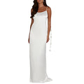 Women Backless Spaghetti Strap Maxi Dress Solid Color Bodycon Sleeveless Sling Dress Party Formal Cocktail Dress
