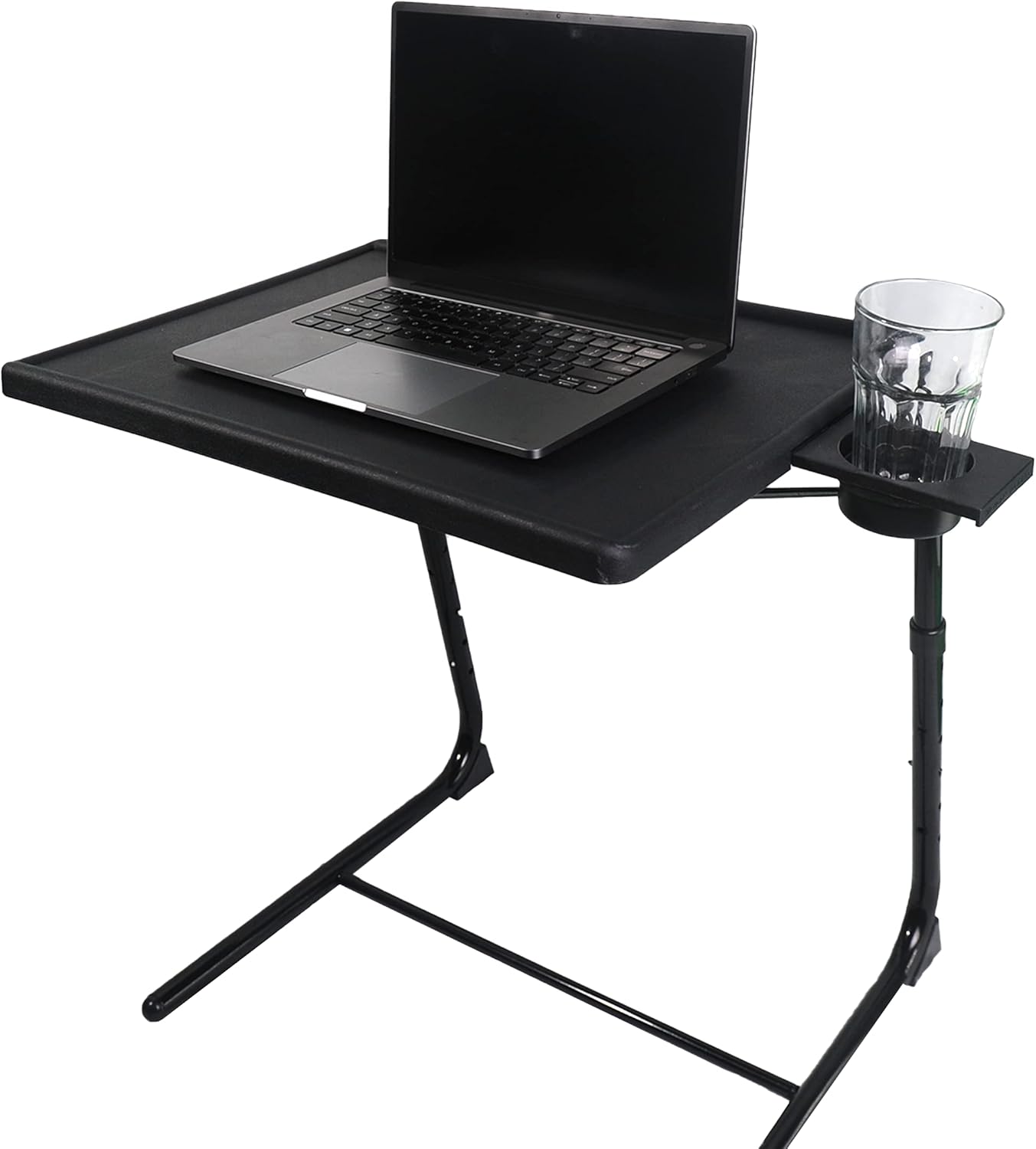 Adjustable TV Tray Table Multifunction，Comfortable Folding Table，TV Dinner Tray on Bed & Sofa with 6 Height & 3 Tilt Angle Adjustments ，for Eating & Reading