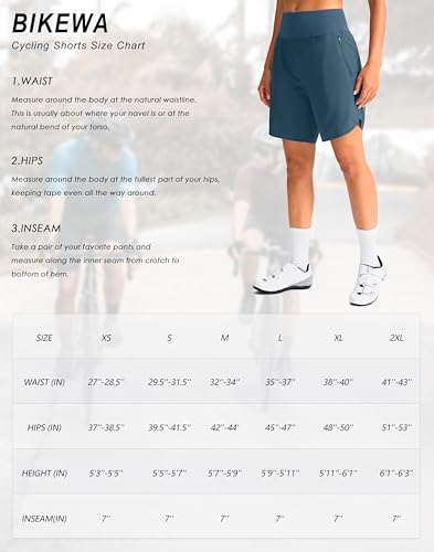 Women's High Waist Padded Cycling Shorts with Zipper Pockets H254