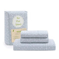 Lane Linen Queen Fitted Sheet, 100% Organic Cotton Fitted Bed Sheets, 3 Pc Set (1 Fitted Sheet,2 Pillowcases), Percale Weave, Soft & Breathable, Fits Mattress Upto 15" Deep - Mineral (No Flat Sheet)