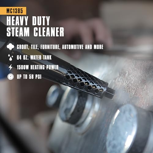 Handheld Steam Cleaner with 11 Accessories for Home, Tile, Grout, and Car Detailing K2885