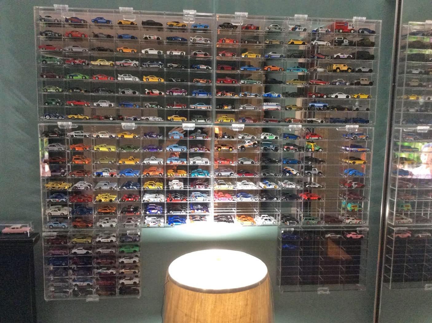 56 Compartment Diecast Toy Car Display Case with Door I11930