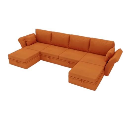 Modular Sectional Sofa U Shaped Sectional with Ottomans, Reversible Sofa Couch for Living Room