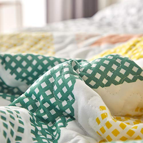 3 Piece Reversible Quilt Set King Size Soft Microfiber Lightweight Coverlet M5605