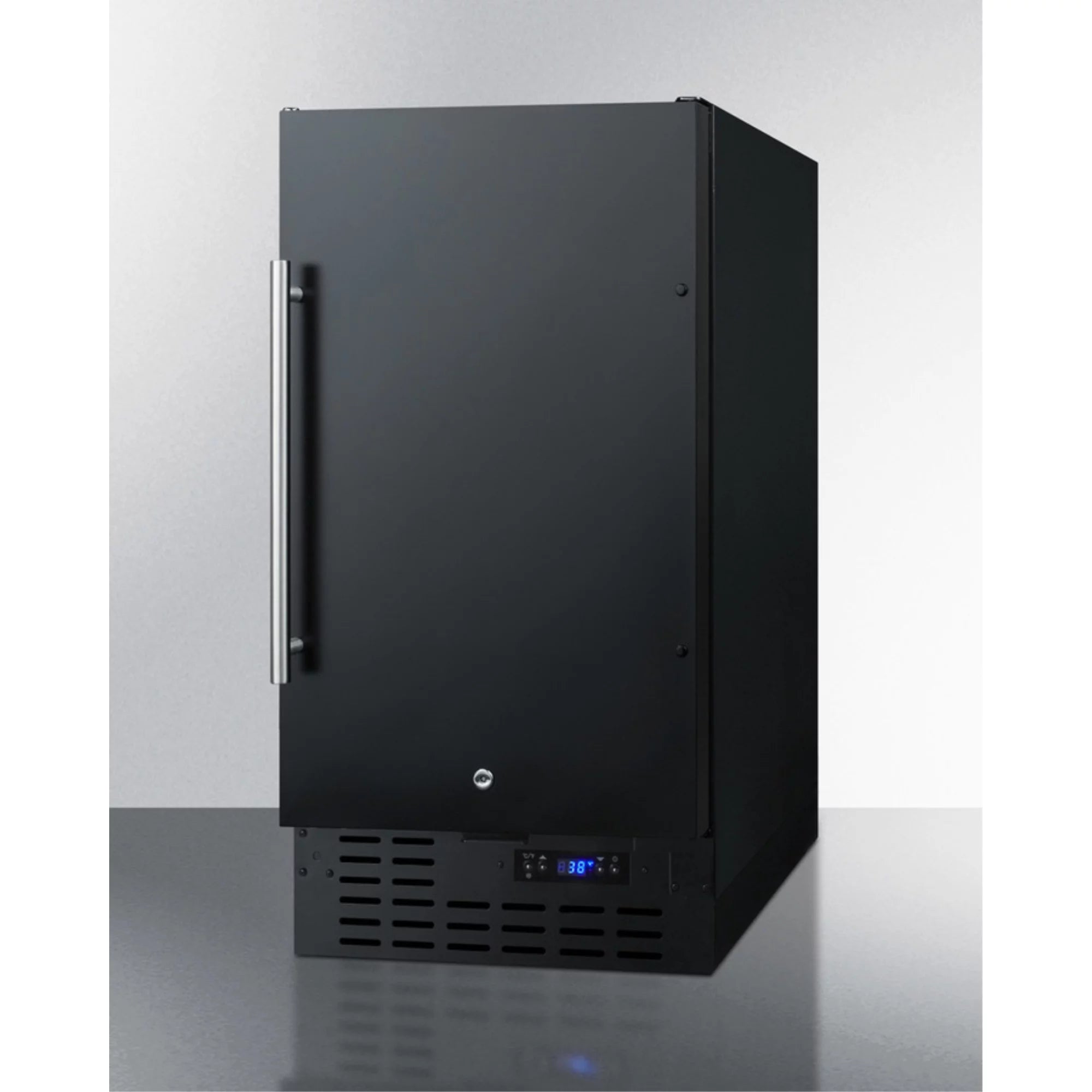 Compact Refrigerator, 18 Inch Freestanding or Built-in, Black Y413