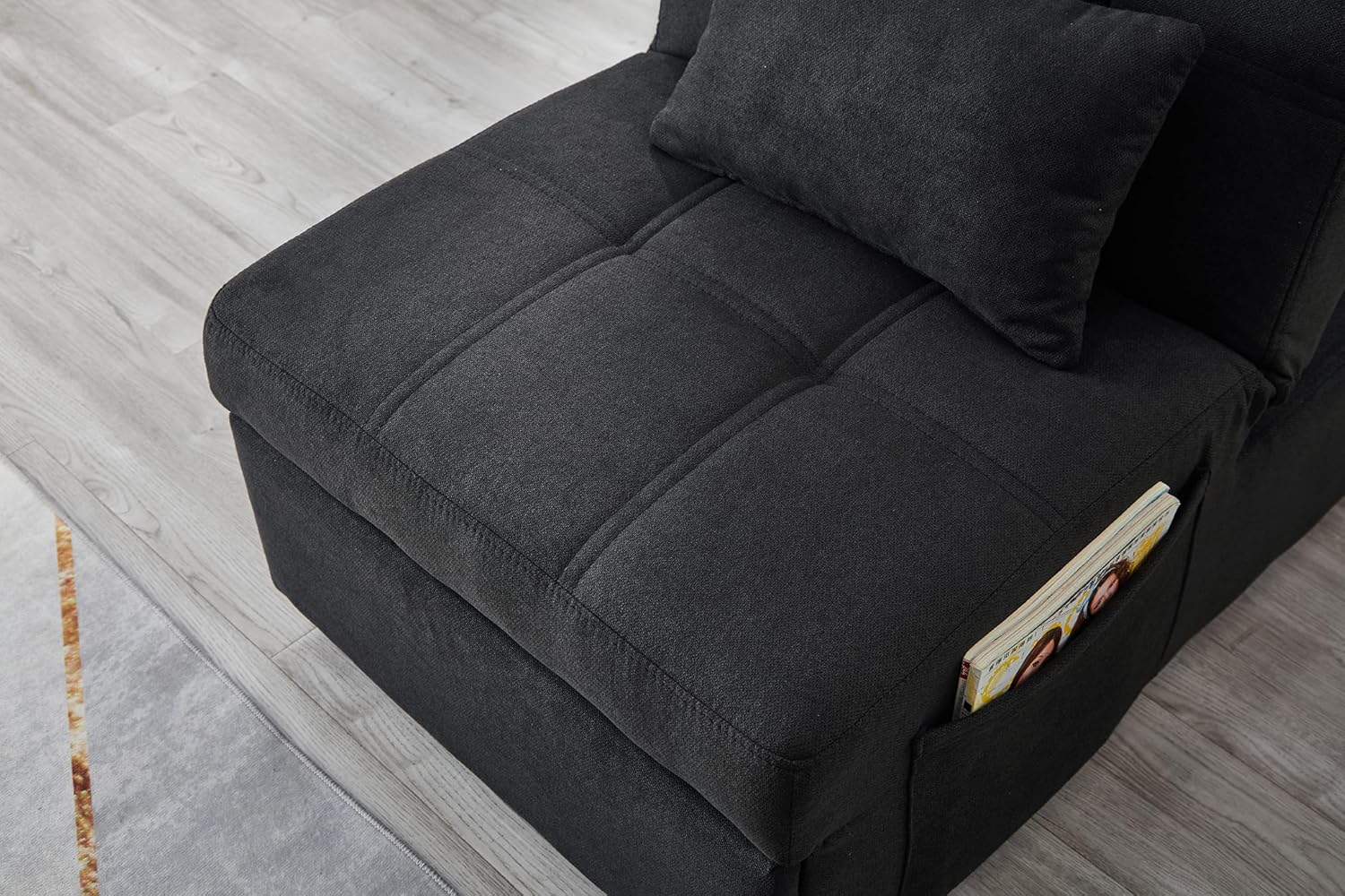 Convertible Sleeper Chair Bed, Fold Out Single Sofa, Ottoman and Chaise Lounge N29851