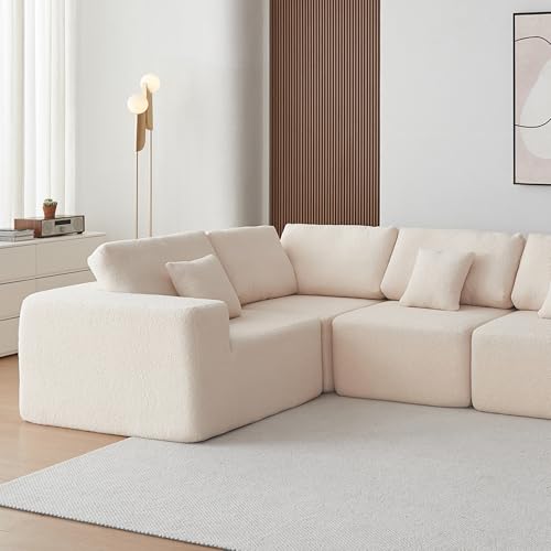 Modular U-Shaped Sectional Sofa with Chaise, 5-Seat, Gray M21240