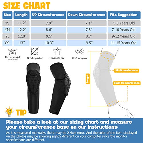 Kids Youth Sports Honeycomb Compression Knee Pad Elbow Guards Protective Gear Z875