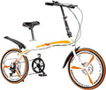 Folding City Bike Bicycle Gears, Carbon Steel Foldable Bicycle Small Unisex Folding Bicycle 7-Speed Variable Speed, Adult Portable Bicycle City Bicycle