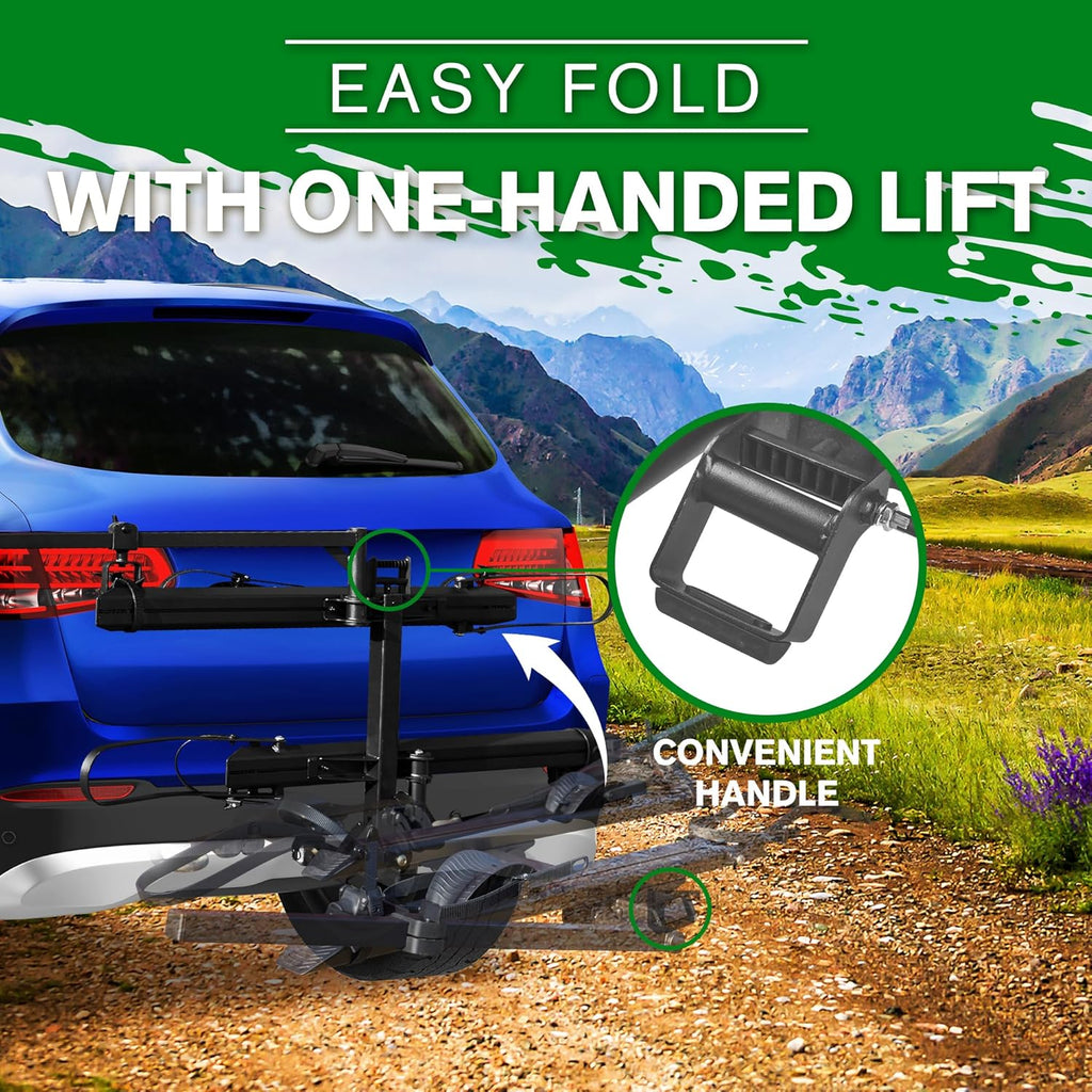 E-Bike Rack Hitch Mount Platform for Cars Trucks SUVs Minivans RV, Fits Up to 5-Inch Fat Tire, 200 lbs Capacity G541557