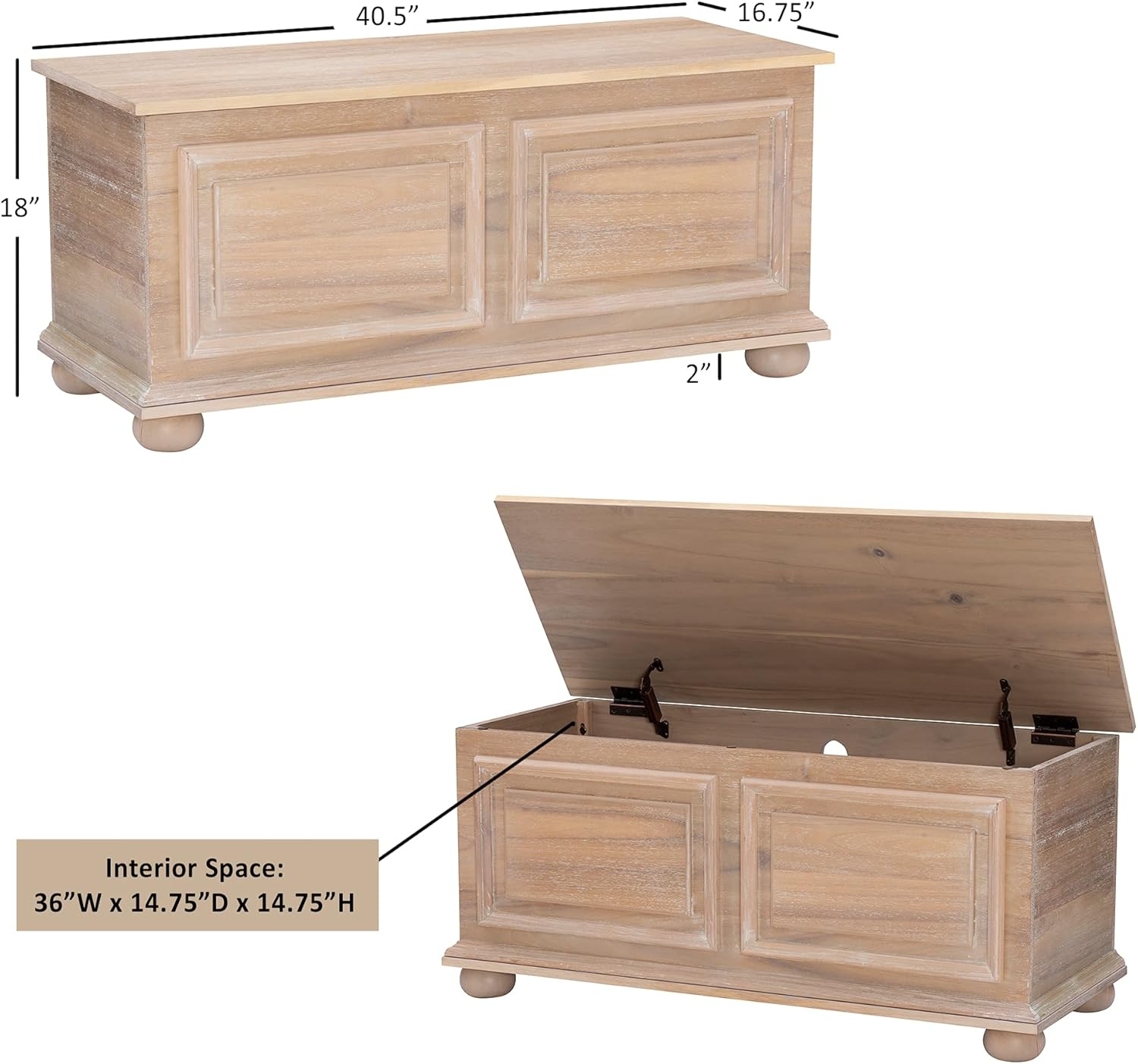 Natural Cedar Chest Bench E3177
