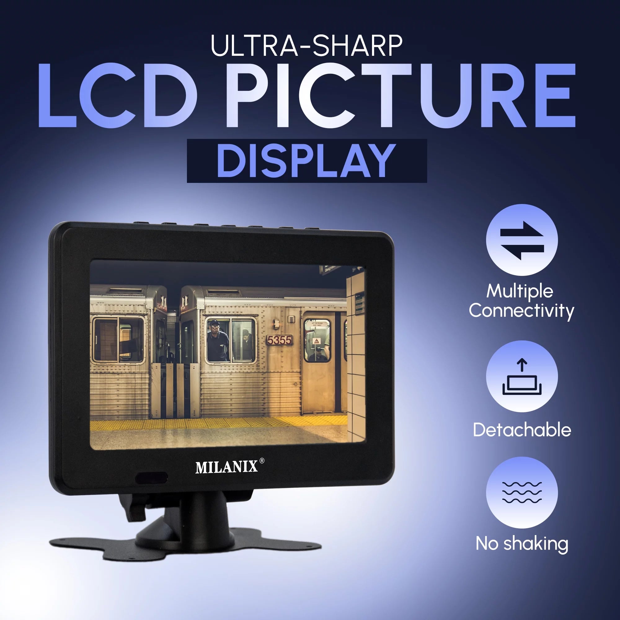 7" Portable TV with Rechargeable Battery, Remote Control, and Digital Tuner U6071