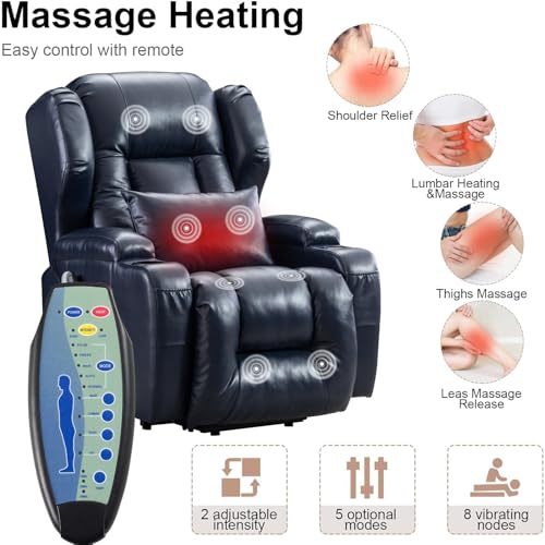 Electric Power Lift Recliner Chair with Massage & Heat for Elderly Y78444