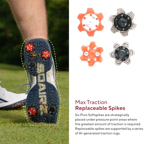 Men's Athletic Golf Shoes with Replaceable Spikes B13630