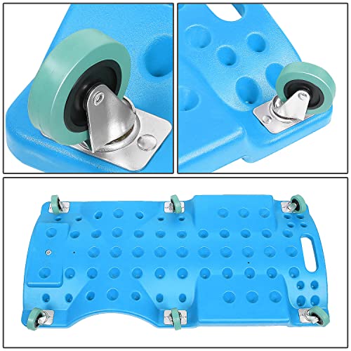 Low Profile Automotive Creeper with Padded Headrest, Red U80837