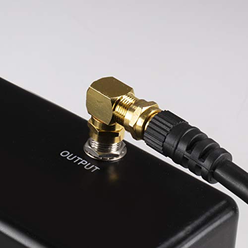 Gold Coaxial Cable Right Angle Connector 25 Pack for TV Mounting J9437