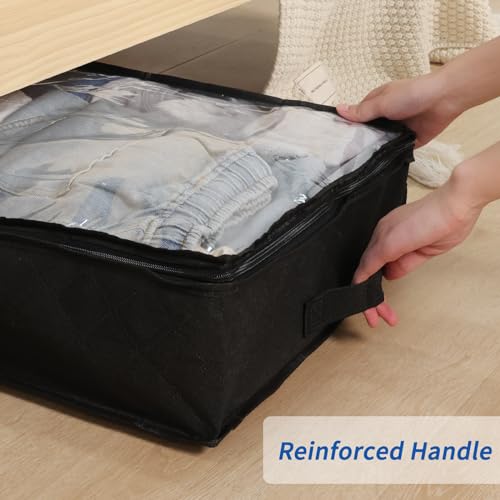 Underbed Storage Containers Foldable Clothes Bags for Blankets and Bedding, Grey K1851