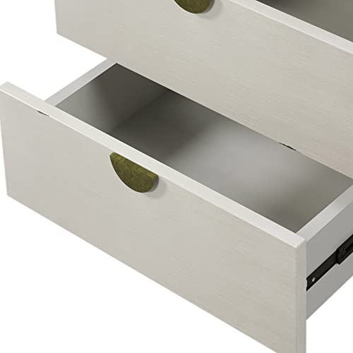 Modern Drawer Dresser with Semi-Round Handle and Supporting Legs H659