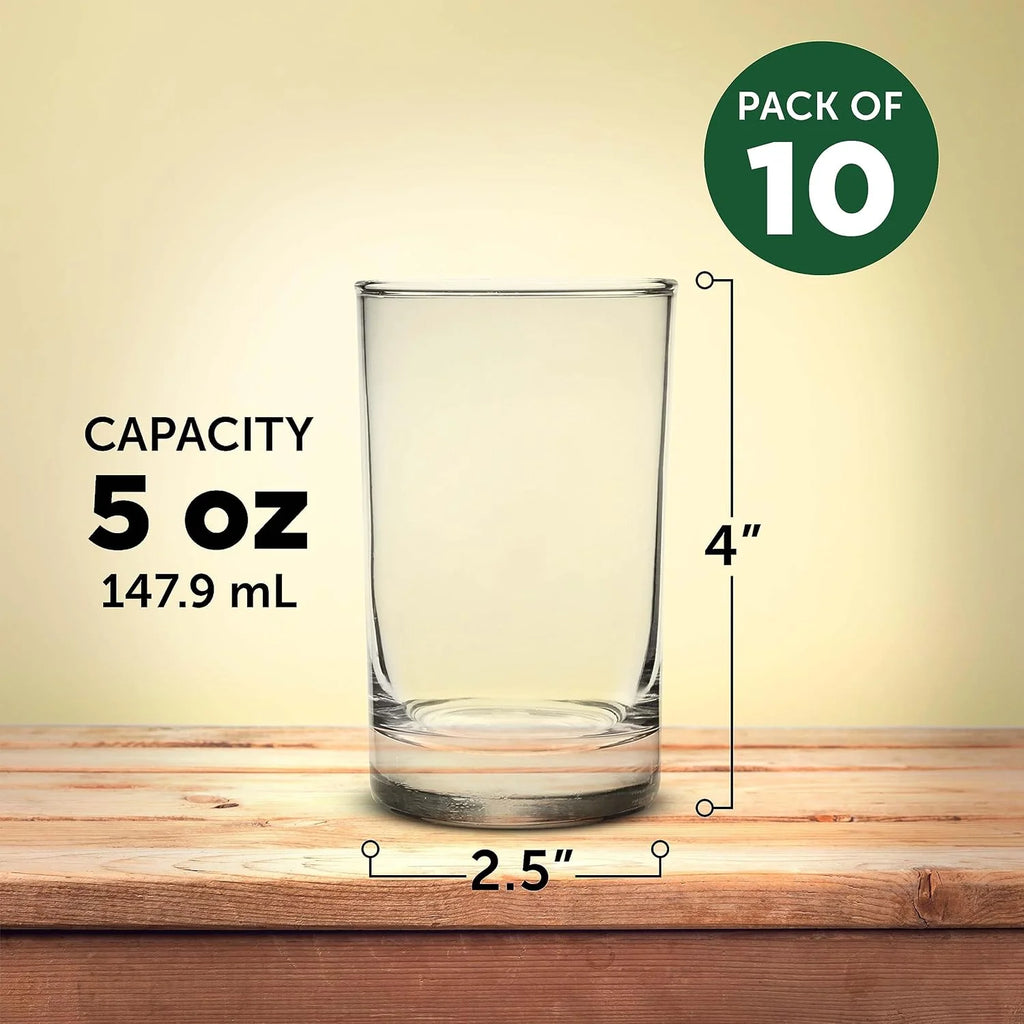 Juice Glasses 5 oz, Set of 10, Clear G5138