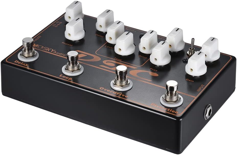 4-in-1 Electric Guitar Effects Pedal Distortion Overdrive Loop Delay G822