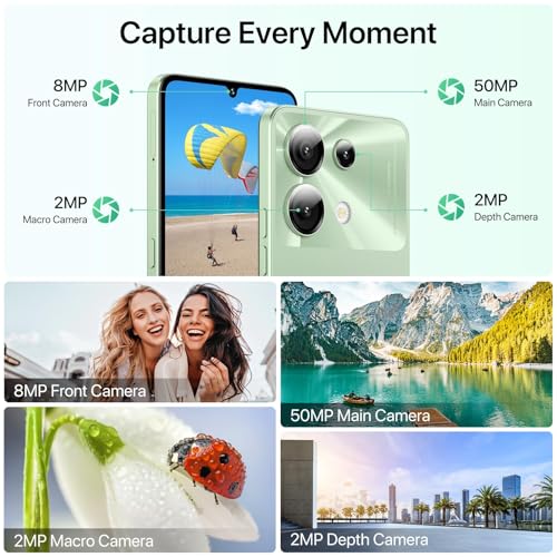 Unlocked 5G Cell Phone, 128GB Expandable, 50MP Camera, 6.75" 90Hz Display, Dual SIM Y561
