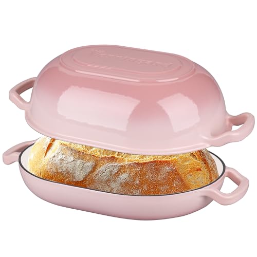 Enameled Cast Iron Dutch Oven with Lid for Bread Baking, 5QT M245