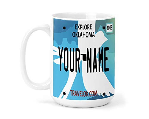 Bleu Reign Ceramic 15oz Mug Personalized Custom Name 2019 Mississippi State License Plate
