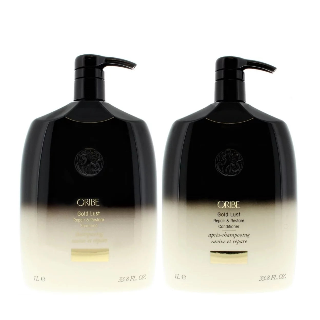 Oribe Gold Lust Repair & Restore Shampoo and Conditioner 33.8oz/1 Liter Duo
