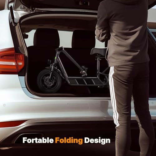 Electric Scooter for Adults, 28 Miles Range, 14'' Fat Tire, with Turn Signals L38069