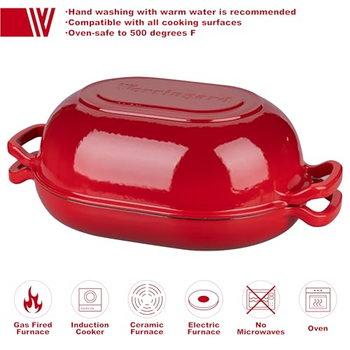 Enameled Cast Iron Dutch Oven with Lid for Bread Baking, 5QT M245