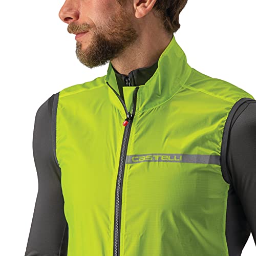 Men's Windproof Cycling Vest with Full Zip and High Collar T325