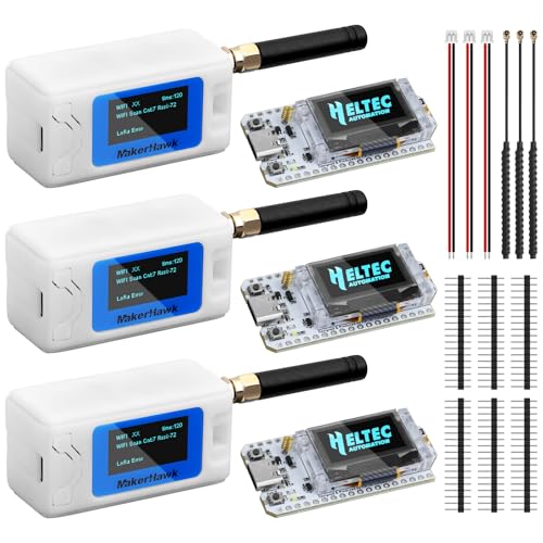 ESP32 LoRa V3 Development Board with 915MHz Antenna and 1100mAh Battery Case Set A534611