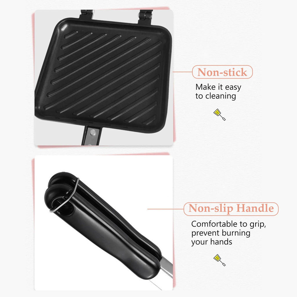 Toasted Sandwich Maker Non-stick Panini Press with Insulated Handle B708