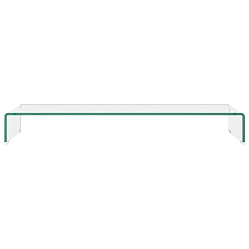TV Stand Monitor Riser Clear Glass U177973